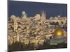 City View with Temple Mount and Dome of the Rock from the Mount of Olives, Jerusalem, Israel-Walter Bibikow-Mounted Photographic Print