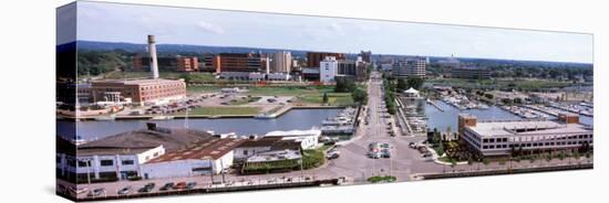 City Viewed From Bicentennial Tower, Lake Erie, Erie, Pennsylvania, USA-null-Stretched Canvas