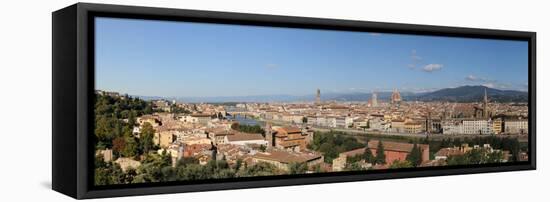 City Viewed from Piazzale Michelangelo, Giardino Vegni, Florence, Tuscany, Italy-null-Framed Stretched Canvas