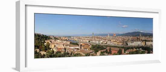 City Viewed from Piazzale Michelangelo, Giardino Vegni, Florence, Tuscany, Italy-null-Framed Photographic Print