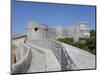 City Wall and Fortress Minceta in Background, Dubrovnik, Dalmatia, Croatia-Joern Simensen-Mounted Photographic Print