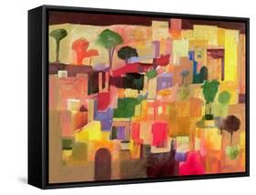 City Wall: Hill Town (Italy), 2007-08-Derek Balmer-Framed Stretched Canvas
