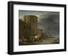 City Wall of Haarlem in the Winter-Nicolaes Pietersz. Berchem-Framed Art Print