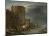 City Wall of Haarlem in the Winter-Nicolaes Pietersz. Berchem-Mounted Art Print