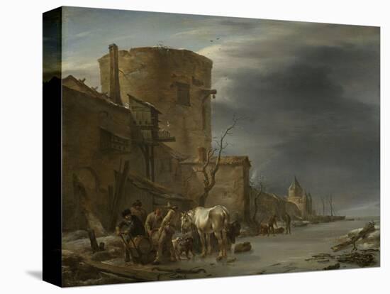 City Wall of Haarlem in the Winter-Nicolaes Pietersz. Berchem-Stretched Canvas