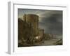 City Wall of Haarlem in the Winter-Nicolaes Pietersz. Berchem-Framed Art Print