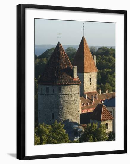 City Wall Towers, Old Town, Unesco World Heritage Site, Tallinn, Estonia, Baltic States-Christian Kober-Framed Photographic Print