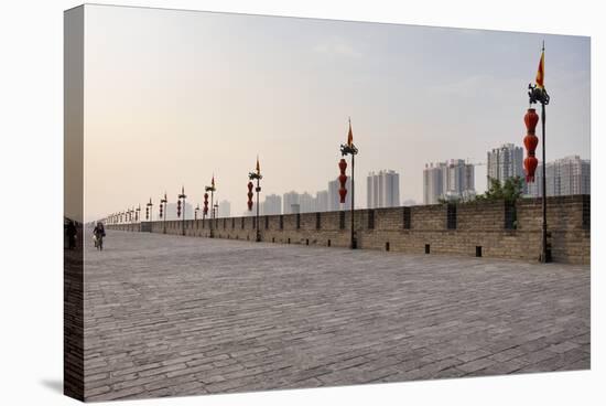 City Wall, Xian, China, Asia-Janette Hill-Stretched Canvas