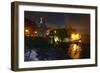 City Walls and Gate at Night, San Juan, PR-George Oze-Framed Photographic Print