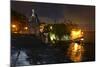 City Walls and Gate at Night, San Juan, PR-George Oze-Mounted Photographic Print