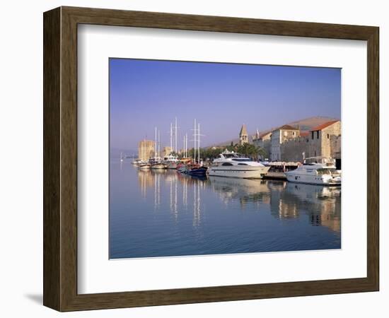 City Walls and Kamerlengo Fortress, Trogir, Unesco World Heritage Site, Dalmatia, Croatia-Gavin Hellier-Framed Photographic Print