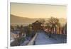 City Walls and South Gate at dawn, Dali, Yunnan, China-Ian Trower-Framed Photographic Print