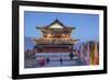 City Walls and South Gate at dusk, Dali, Yunnan, China-Ian Trower-Framed Photographic Print