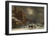 City Walls in Winter, C.1650-70 (Oil on Canvas)-Willem Schellinks-Framed Giclee Print