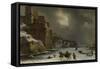 City Walls in Winter-Willem Schellinks-Framed Stretched Canvas