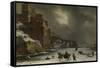 City Walls in Winter-Willem Schellinks-Framed Stretched Canvas