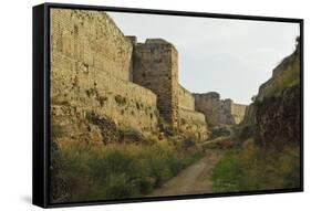 City Walls of Old Town, Rhodes City, Rhodes, Dodecanese, Greek Islands, Greece, Europe-Jochen Schlenker-Framed Stretched Canvas