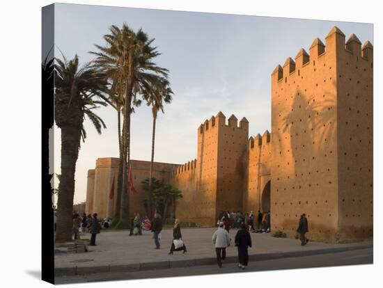 City Walls Surrounding the Medina, Rabat, Morocco, North Africa, Africa-Graham Lawrence-Stretched Canvas