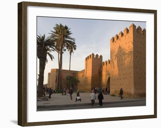 City Walls Surrounding the Medina, Rabat, Morocco, North Africa, Africa-Graham Lawrence-Framed Photographic Print