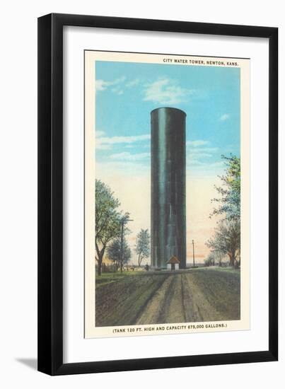 City Water Tower, Newton, Kansas-null-Framed Art Print