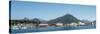 City with mountains in the background, Sitka, Southeast Alaska, Alaska, USA-null-Stretched Canvas