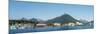 City with mountains in the background, Sitka, Southeast Alaska, Alaska, USA-null-Mounted Photographic Print