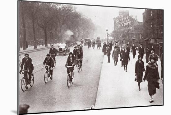 City Workers Walk to Office, May 1926-English Photographer-Mounted Photographic Print