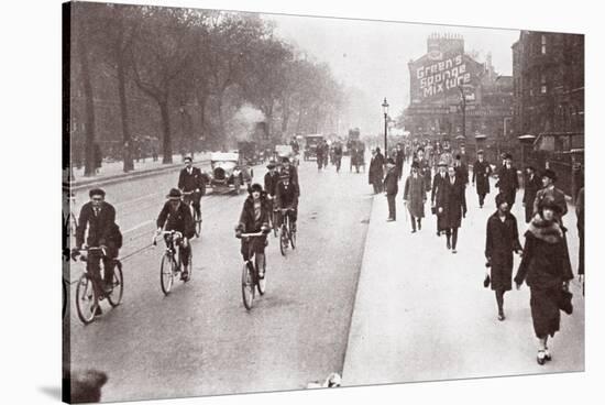 City Workers Walk to Office, May 1926-English Photographer-Stretched Canvas