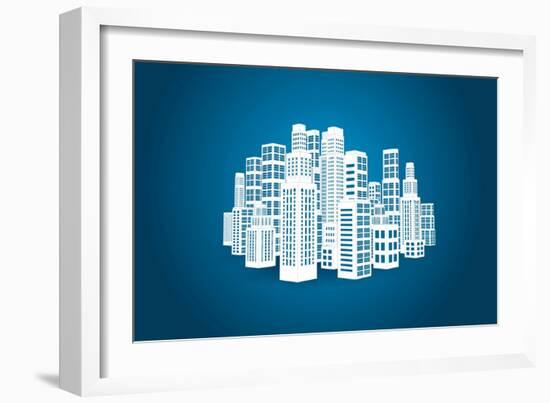 City-sermax55-Framed Art Print