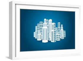 City-sermax55-Framed Art Print