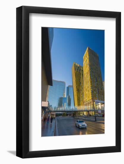 Citycenter, Aria Resort and Casino, Veer Towers on Right-Alan Copson-Framed Photographic Print