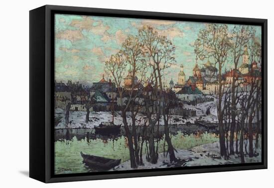 Cityscape, 1915-Konstantin Ivanovich Gorbatov-Framed Stretched Canvas