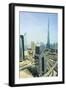 Cityscape and Burj Khalifa, Dubai, United Arab Emirates, Middle East-Amanda Hall-Framed Photographic Print