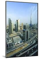 Cityscape and Burj Khalifa, Dubai, United Arab Emirates, Middle East-Amanda Hall-Mounted Photographic Print