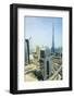 Cityscape and Burj Khalifa, Dubai, United Arab Emirates, Middle East-Amanda Hall-Framed Photographic Print