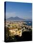 Cityscape and Mount Vesuvius, Naples, Campania, Italy, Europe-Charles Bowman-Stretched Canvas