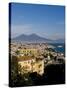 Cityscape and Mount Vesuvius, Naples, Campania, Italy, Europe-Charles Bowman-Stretched Canvas