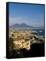 Cityscape and Mount Vesuvius, Naples, Campania, Italy, Europe-Charles Bowman-Framed Stretched Canvas