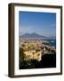 Cityscape and Mount Vesuvius, Naples, Campania, Italy, Europe-Charles Bowman-Framed Photographic Print