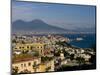 Cityscape and Mount Vesuvius, Naples, Campania, Italy, Europe-Charles Bowman-Mounted Photographic Print