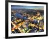 Cityscape at Dusk, Bangkok, Thailand-null-Framed Photographic Print