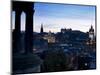 Cityscape at Dusk Looking Towards Edinburgh Castle, Edinburgh, Scotland, Uk-Amanda Hall-Mounted Photographic Print