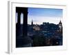 Cityscape at Dusk Looking Towards Edinburgh Castle, Edinburgh, Scotland, Uk-Amanda Hall-Framed Photographic Print