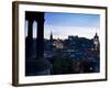 Cityscape at Dusk Looking Towards Edinburgh Castle, Edinburgh, Scotland, Uk-Amanda Hall-Framed Photographic Print