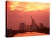 Cityscape at Dusk of Frankfurt, Germany-Peter Adams-Stretched Canvas