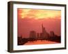 Cityscape at Dusk of Frankfurt, Germany-Peter Adams-Framed Premium Photographic Print