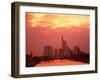 Cityscape at Dusk of Frankfurt, Germany-Peter Adams-Framed Photographic Print