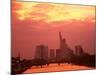 Cityscape at Dusk of Frankfurt, Germany-Peter Adams-Mounted Photographic Print