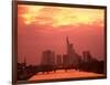 Cityscape at Dusk of Frankfurt, Germany-Peter Adams-Framed Photographic Print