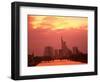 Cityscape at Dusk of Frankfurt, Germany-Peter Adams-Framed Photographic Print